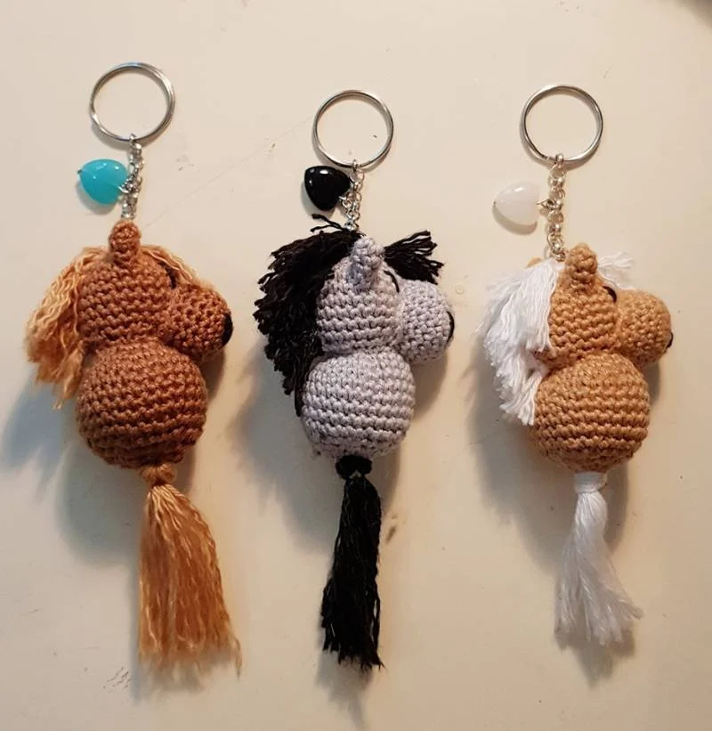 Gehaakte paarden sleutelhanger - Afbeelding 2