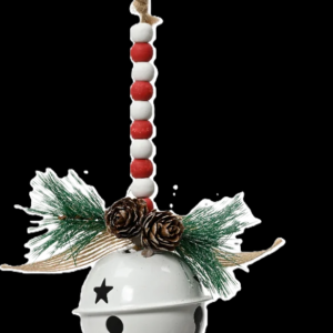 kerstbel wit aan koord